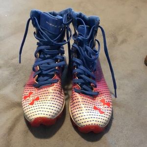 Boy’s captain America under armor football cleats